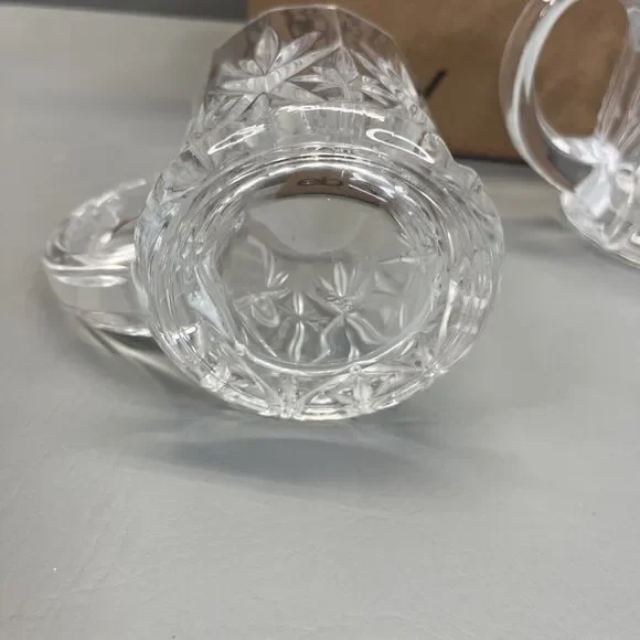 CRISTAL D'ARQUES DURAND Chantilly Taille Beaugency MUG Glass SET Coffee Set 4 - Picture 7 of 7